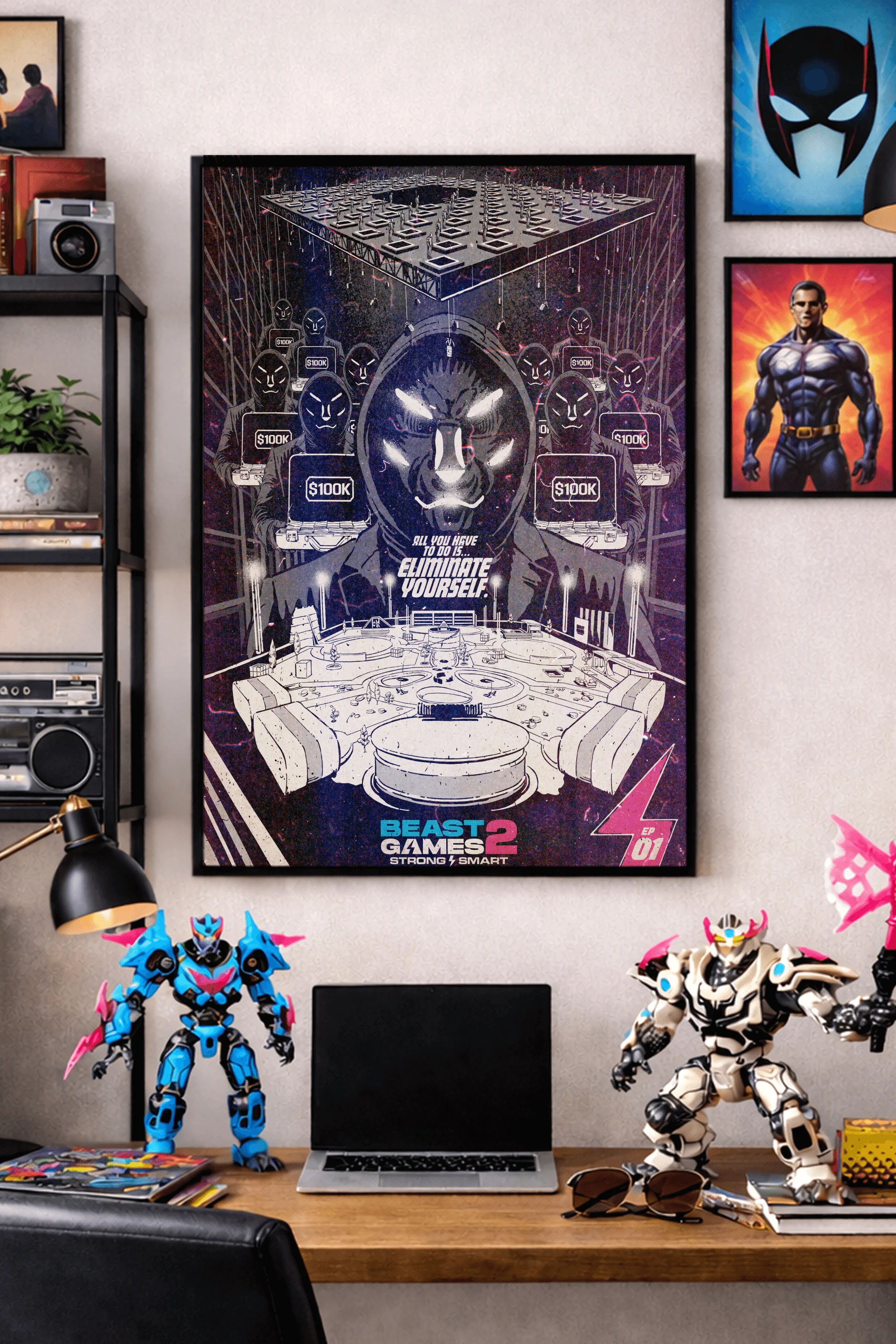 Beast Games Collectible Poster - Episode 1 - Black & White 2 Beast Games Collectible Poster - Episode 1 - Black & White