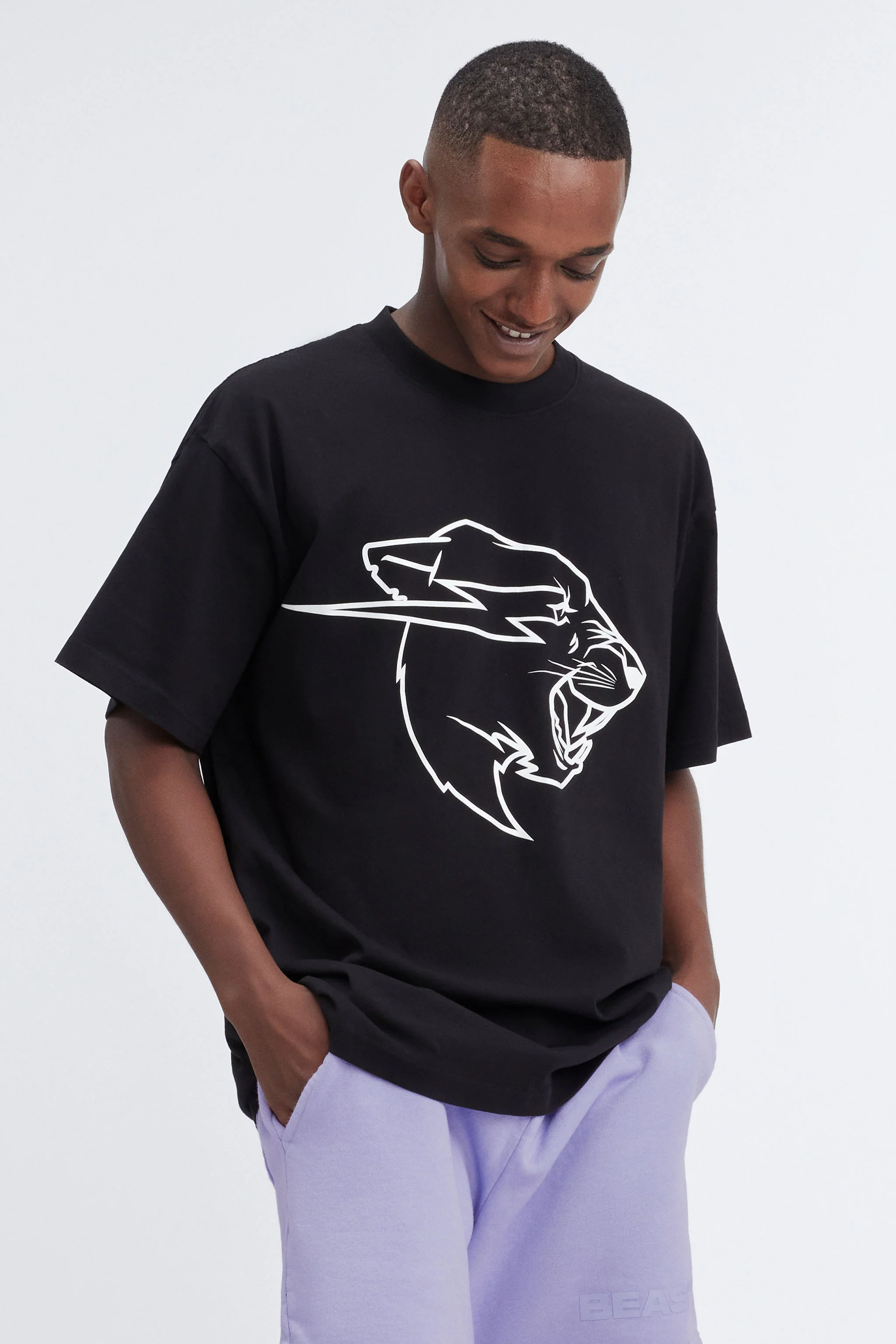 Beast Panther UV Reactive S/Sleeve Tee - Black/Pink 8 Beast Panther UV Reactive S/Sleeve Tee - Black/Pink